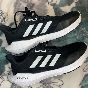 NWOT Adidas Kids EQ21 Black/White Run Shoes